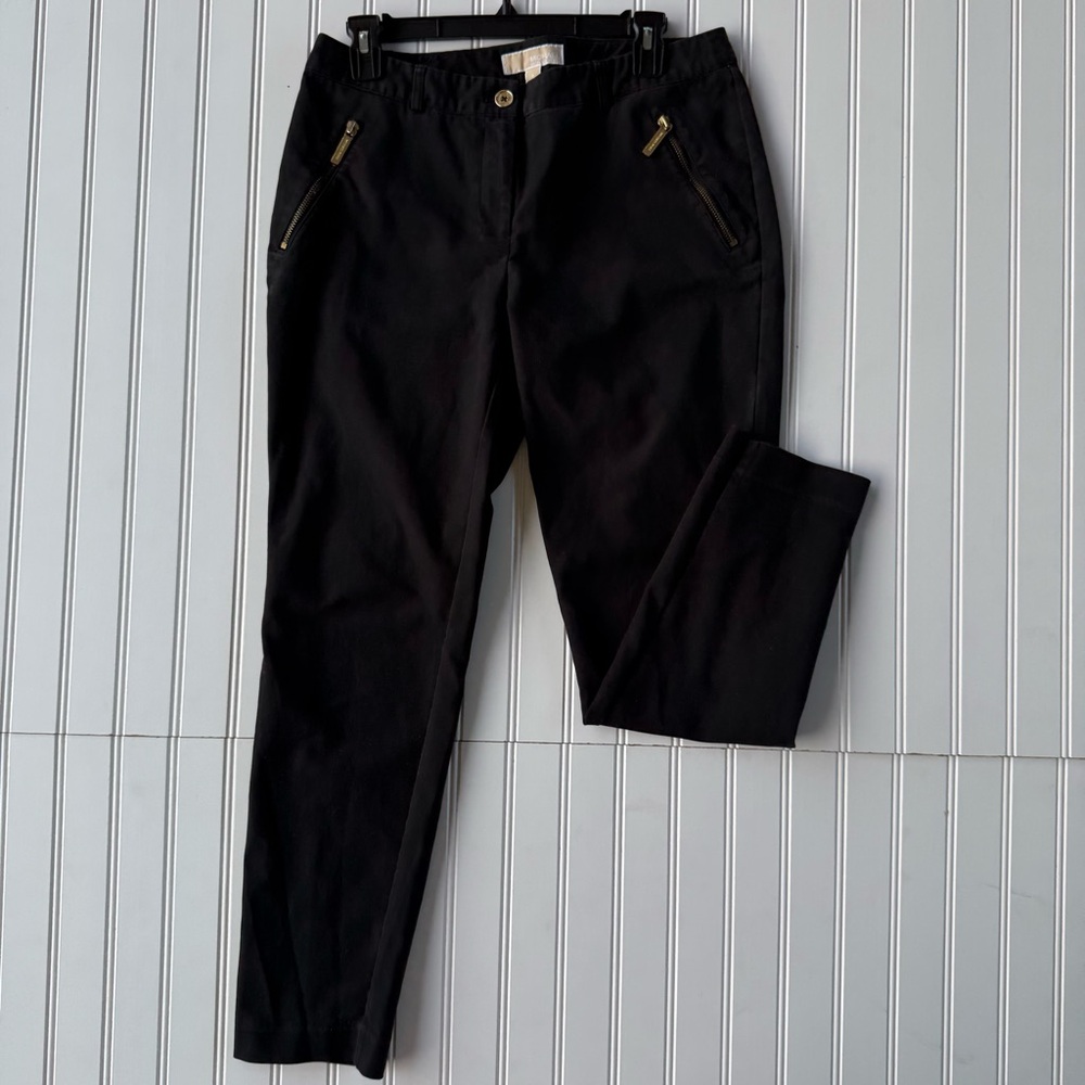 Michael Kors Black Pants with Gold Button